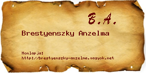 Brestyenszky Anzelma névjegykártya